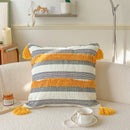 Ljojo Light Luxury Woven Cloth Tassel Throw Pillow - Heavy Craftsmanship