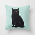 Ljojo Mint Green Geometric Animal Print Pillowcase for Home and Office Decor