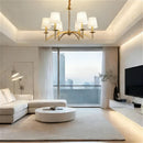 LED Pendant Light American 70s Vintage for Master Bedroom - Cloth Nordic Chandelier by Ljojo