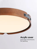 Ceiling Lamps Japanese Creative Walnut Bedroom Lamp Modern Round Lamp by Ljojo