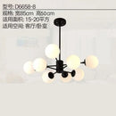 Ljojo Modern Luxurious Glass LED Chandelier - Nordic Style Indoor Lighting for Living Room, Bedroom