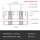 American Luxury Steel Led E14 Pendant Lights Dining Room Gold Lustre Straight Hanging Lamp Deco Indoor Lighting Fixtures Lamp
