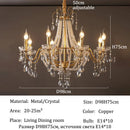 French Luxury Candle K9 Crystal Chandeliers Lights for Living Room by Ljojo