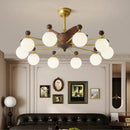 French Linen Chandelier for Dining Room Study Bedroom | Adjustable Wabi Sabi Pendant Light by Ljojo