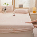 Ljojo 2025 Warm Fleece Fitted Sheet Set, Cozy Mattress Cover & Pillowcase, 3D Flower Design