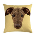 Cartoon Dog Cushion Cover by Ljojo - Linen Pet Pillow for Home Office Sofa Decor