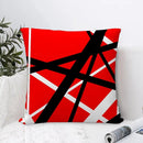 Geometric Red & Black Abstract Pillow Covers by Ljojo