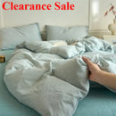 Ljojo Luxury Cotton Stripe Duvet Cover Set - Yarn-Dyed Bedding Set