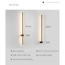 Ljojo Fumi Contemporary Long Strip Wall Lamp LED Indoor Light for Living Room Bedroom