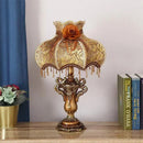 Ljojo Luxe European Table Lamp: LED Retro Desk Light for Living Room, Bedroom, Villa