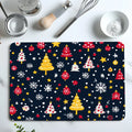 Christmas Tree Snow Stars Drying Mat - Non-Slip Absorbent Kitchen Placemat by Ljojo