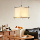 Retro Wabi Sabi LED Pendant Lights Handmade Cloth Hanging Lamp Linen Fabric for Ljojo