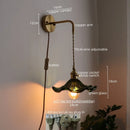 Ljojo LED Copper Wall Light for Bathroom Mirror Hallway Bedroom Glass Lamp