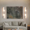 Art Deco LED Wall Lamp Dimmable Natural Stone White Acrylic for Living Room by Ljojo