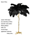 Modern Ostrich Feather Gold LED Floor Lamp by Ljojo - Luxe Living Room & Bedroom Lighting