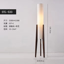 Japanese Wabi-sabi Walnut Wood Zen Table Lamp LED E27 Fabric Lampshade Modern Minimalist Ljojo