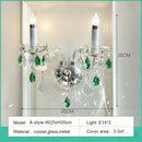 French Green Crystal Chandeliers Luxury Glass Pendant Lights by Ljojo for Living & Dining Rooms