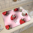 Ljojo 3D Visual Effect Drain Mat - Absorbent, Non-Slip, Anti-Mildew Kitchen Tableware Mat