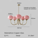 Nordic Vintage Glass LED Pendant Lights Elegant Chandelier by Ljojo