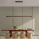 Ljojo Minimalist Wood LED Pendant Light for Dining Room, Bar, and Office