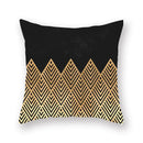 Ljojo Luxury Gold Black Geometric Marble Stripe Pillowcase
