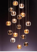 Nordic Luxury Glass LED Pendant Chandelier for Bedroom & Dining Room by Ljojo