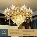 Crystal Luxurious European Style Pendant Lamp French Atmosphere Living Room Dining Light Ljojo