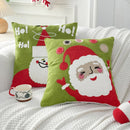 Embroidery Christmas Throw Pillowcase Elk Red Decoration Square Pillowcases by Ljojo
