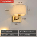 LED Wall Lamp Round Fabric Lampshade With 3W Spotlight Reading Light Sconce by Ljojo