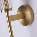 Clear Glass Gold Brass Wall Light Ljojo Sconce - Elegant Indoor Bedroom Foyer Lamp