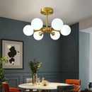 Ljojo LED Copper Glass Ball Ceiling Chandeliers for Modern Home Decor