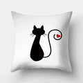 Cute Cat Cushion Cover 45x45cm - Ljojo Home Decor Pillowcases
