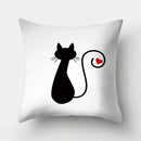 Cute Cat Cushion Cover 45x45cm - Ljojo Home Decor Pillowcases