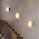 Ljojo Mini Real Marble LED Wall Lamp in Black Gold Copper for Living Room, Bedroom & Kitchen