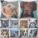Cute Dog Pattern Square Pillow Covers For Home Decor by Ljojo