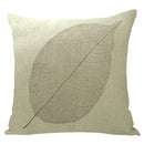 Ljojo Maple Leaf Print Linen Pillowcase for Home Decor and Sofa Comfort