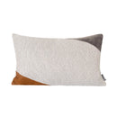 Ljojo Luxe Orange Gray Stitch Pillow for Stylish Living Room Decor