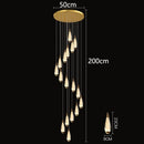 Ljojo LED Staircase Chandeliers: Modern Home Decor Pendant Light for Living Room
