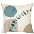 Light Blue Geometric Leaf Pattern Pillowcase for Bohemian Home Decor by Ljojo