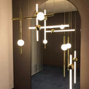 Ljojo Minimalist Modern Art Line Chandelier for Restaurant and Exhibition Hall