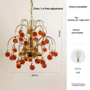 Italian Murano Glass Chandelier Purple Red Crystal Teardrop Pendant Light by Ljojo for Living Room
