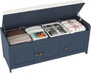 Ljojo™ Shoe Storage Bench with Cushioned Seat, Wooden Entryway Shoe Cabinet