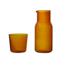 Ljojo 550ml Bedside Water Carafe and Glass Set in Blue, Amber, Teal, Grey Glass