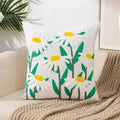 Boho Floral Tufted Cotton Throw Pillow Cover for Couch and Bed by Ljojo