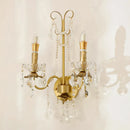 French Crystal Pearl Wall Lamp | Elegant Retro Candle Light for Bedroom and Living Room by Ljojo