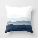 Blue Marble Geometric Cushion Cover 45x45cm for Home & Office Decor by Ljojo