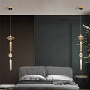 Modern Minimalist LED Glass Pipe Chandelier Pendant Light for Home Decor Restaurant Lobby by Ljojo