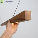 Ljojo Stylish Wood Hanging LED Pendant Light Chandelier for Living Room Decoration