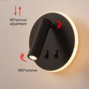 Ljojo 10W Rotating Wall Light with Switch - Ideal for Hotel Bedroom, Study Reading