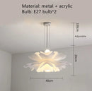 Italian Design White Butterfly Chandelier LED Dimming Pendant Light for Dreamy Atmosphere by Ljojo